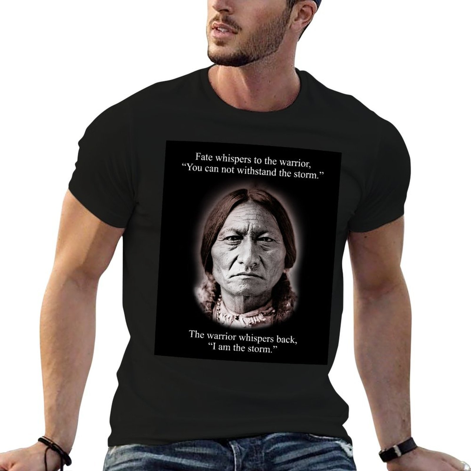 Canvas Wrap Ready - Kader, W-A-R-R-I-O-R'a Söylüyor Sitting Bull Kanvas