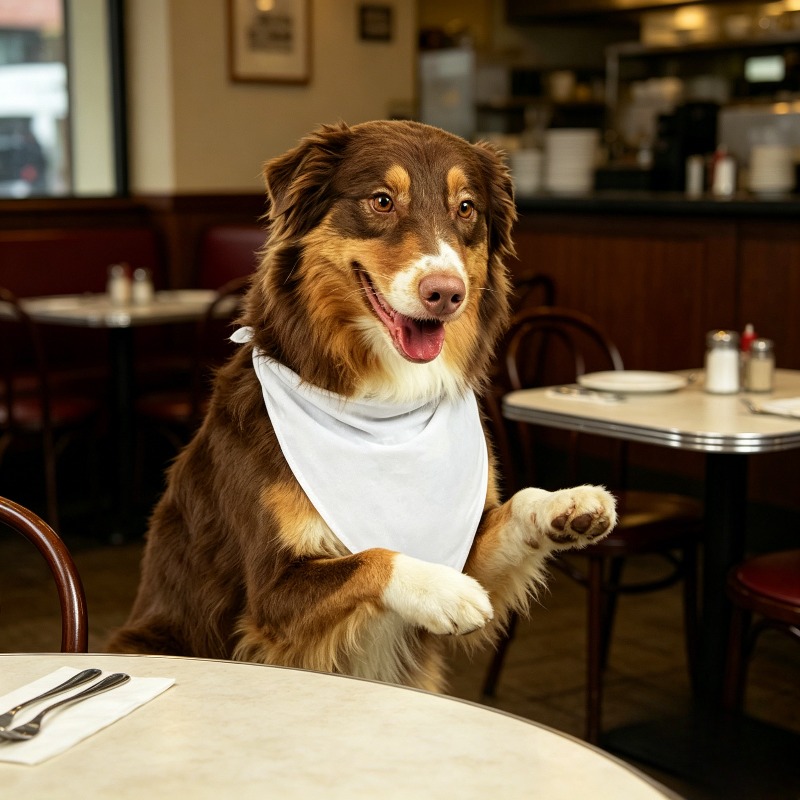 Bandana Blank White - Beyaz Köpek Bandana Eşarbı Üçgen Şekilli