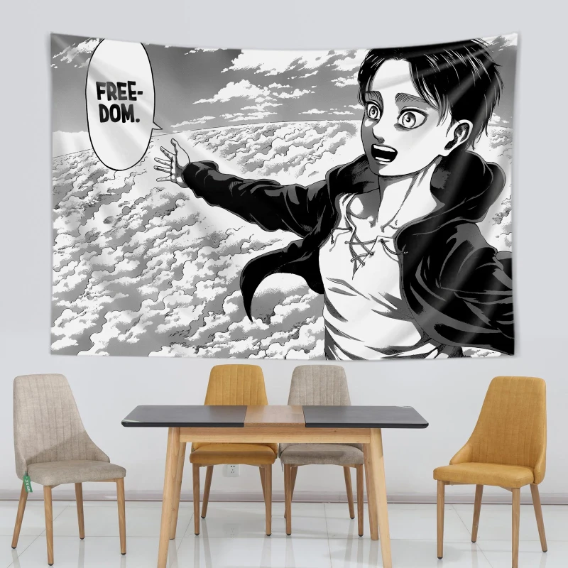 Canvas Wrap Ready - Eren Yeager Özgürlük Manga Posteri Duvar