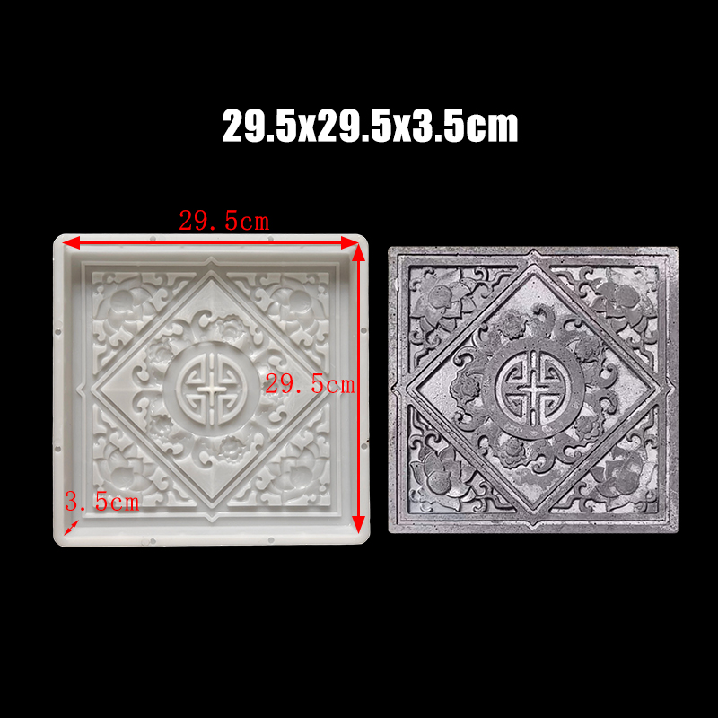 Ceramic Tile Blank - Adım Taş Çimento Kalıp Kare Avlu