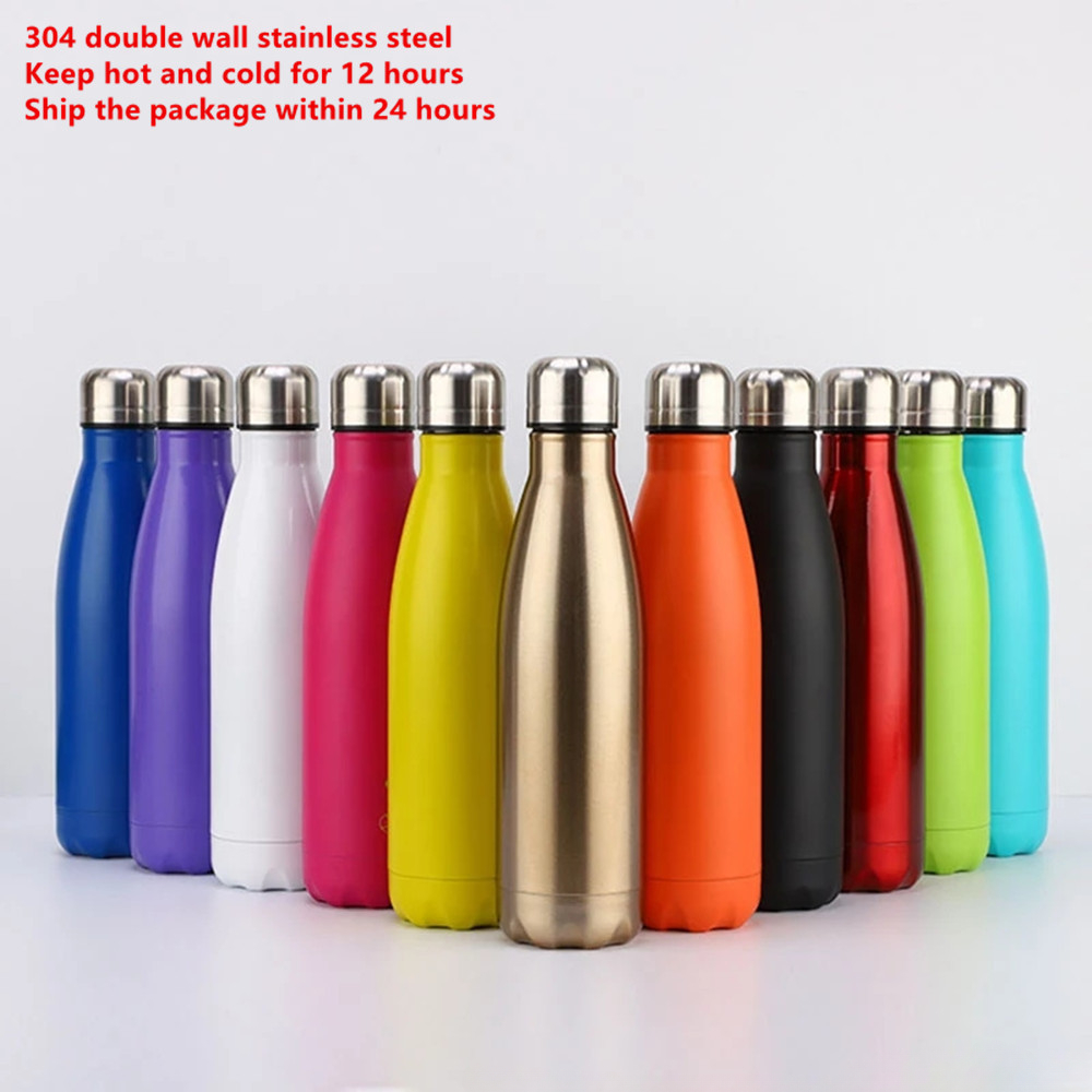 Water Bottle Blank - 350/500/750/1000ML Vakumlu Su Şişeleri Güvenli 304