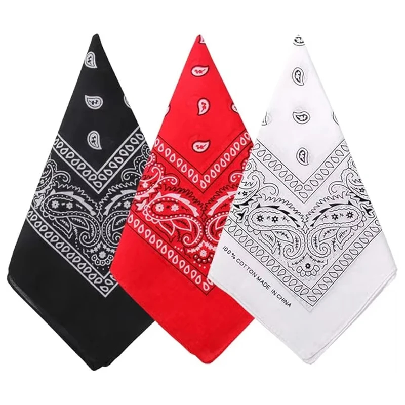 Bandana Blank White - 1 adet Hip Hop Kovboy Paisley