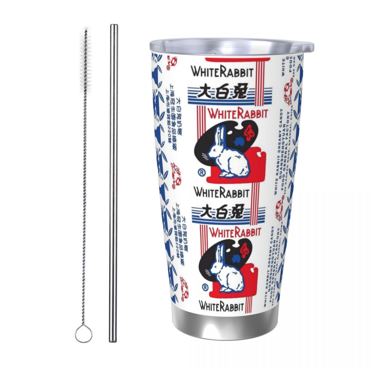 Tumbler 20Oz White - Beyaz Tavşan Şeker Paslanmaz Çelik Bardak