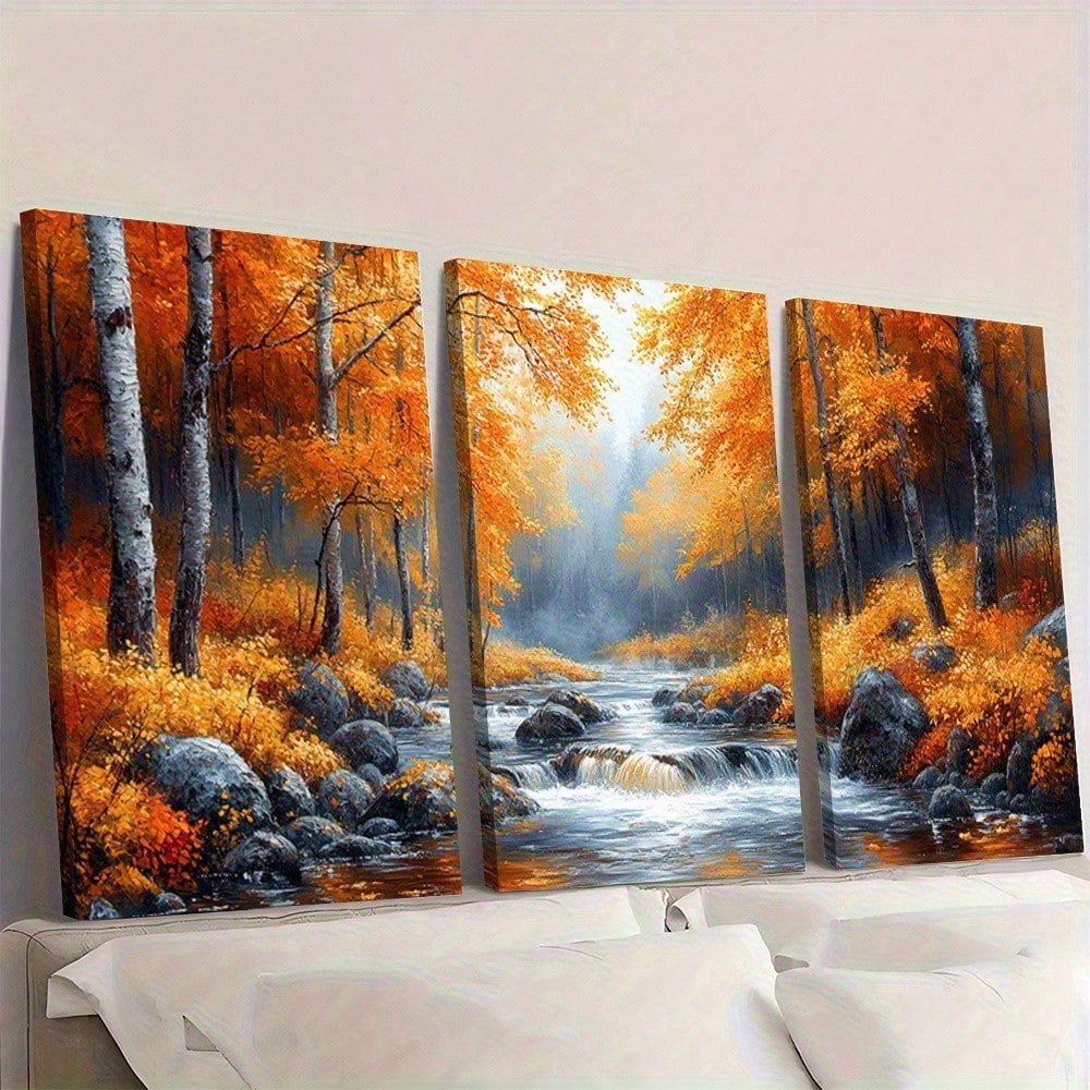 Canvas Wrap Ready - 2D Düz, 3 Parçalı Set Canlı
