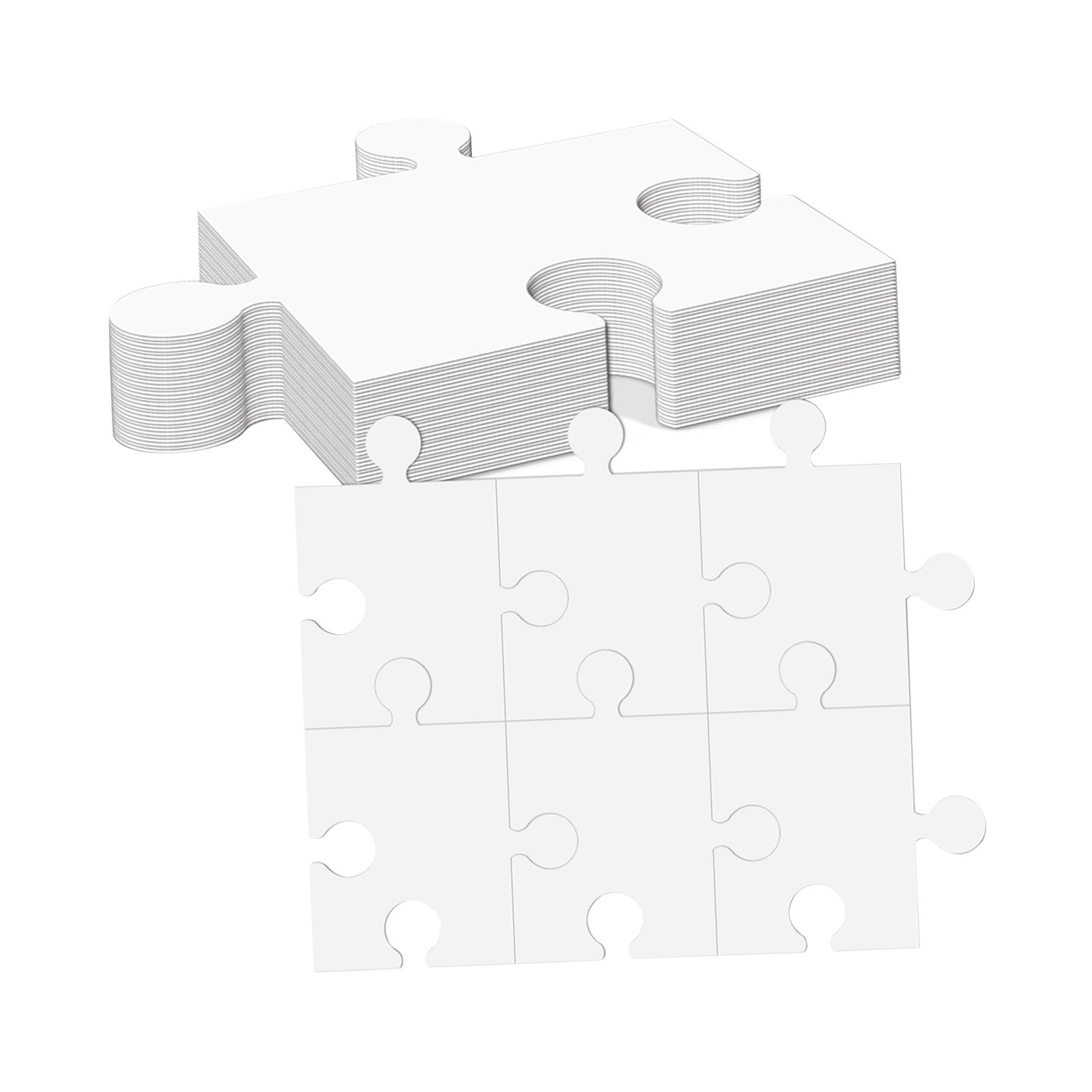 Puzzle Blank White - Beyaz Karton Boş Yapbozlar Aksesuarları Eğitici