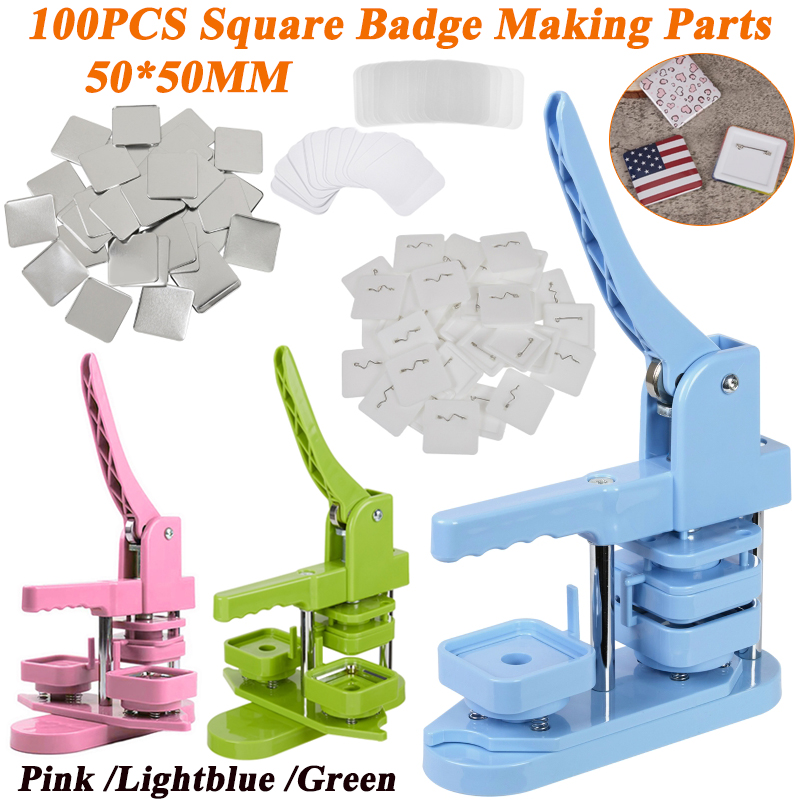 Button Badge Blank - DIY 50mm Kare Rozet Makinesi 100