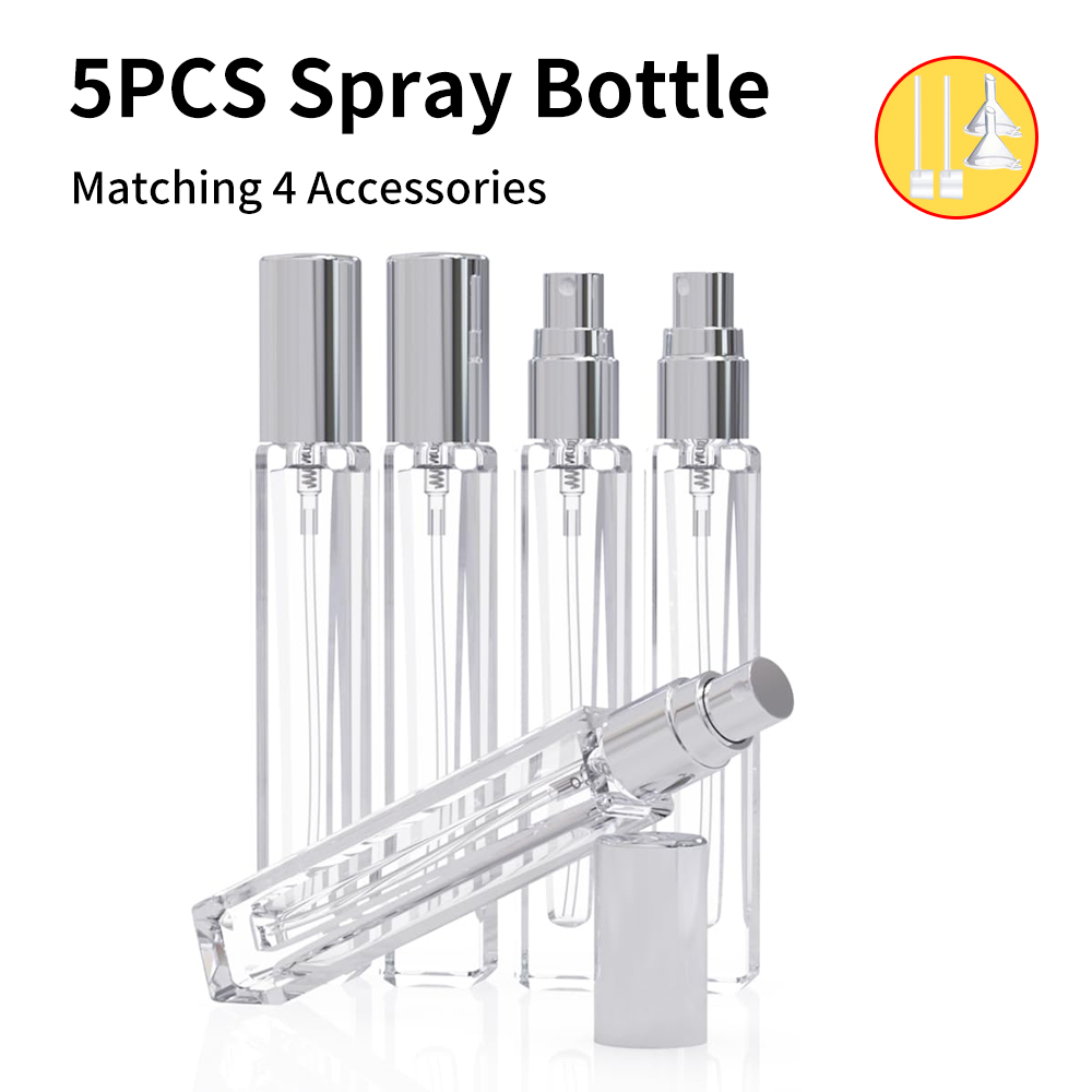 Water Bottle Blank - 5 Parçalı Boş Kolonya Atomizeri, 10ML