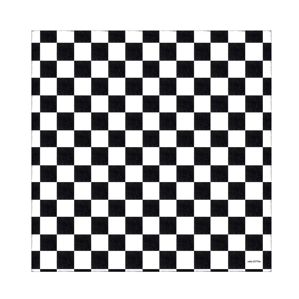 Bandana Blank White - Bandana Damalı Bayrak Otomobil Yarışı Pamuk
