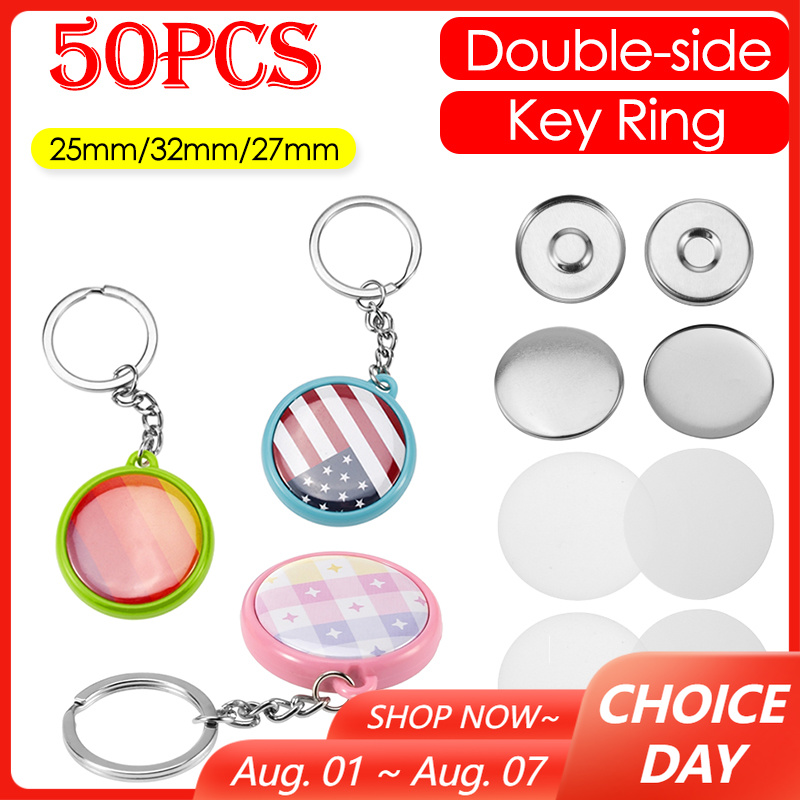 Button Badge Blank - 50 adet/takım 25mm 32mm 37mm Çift