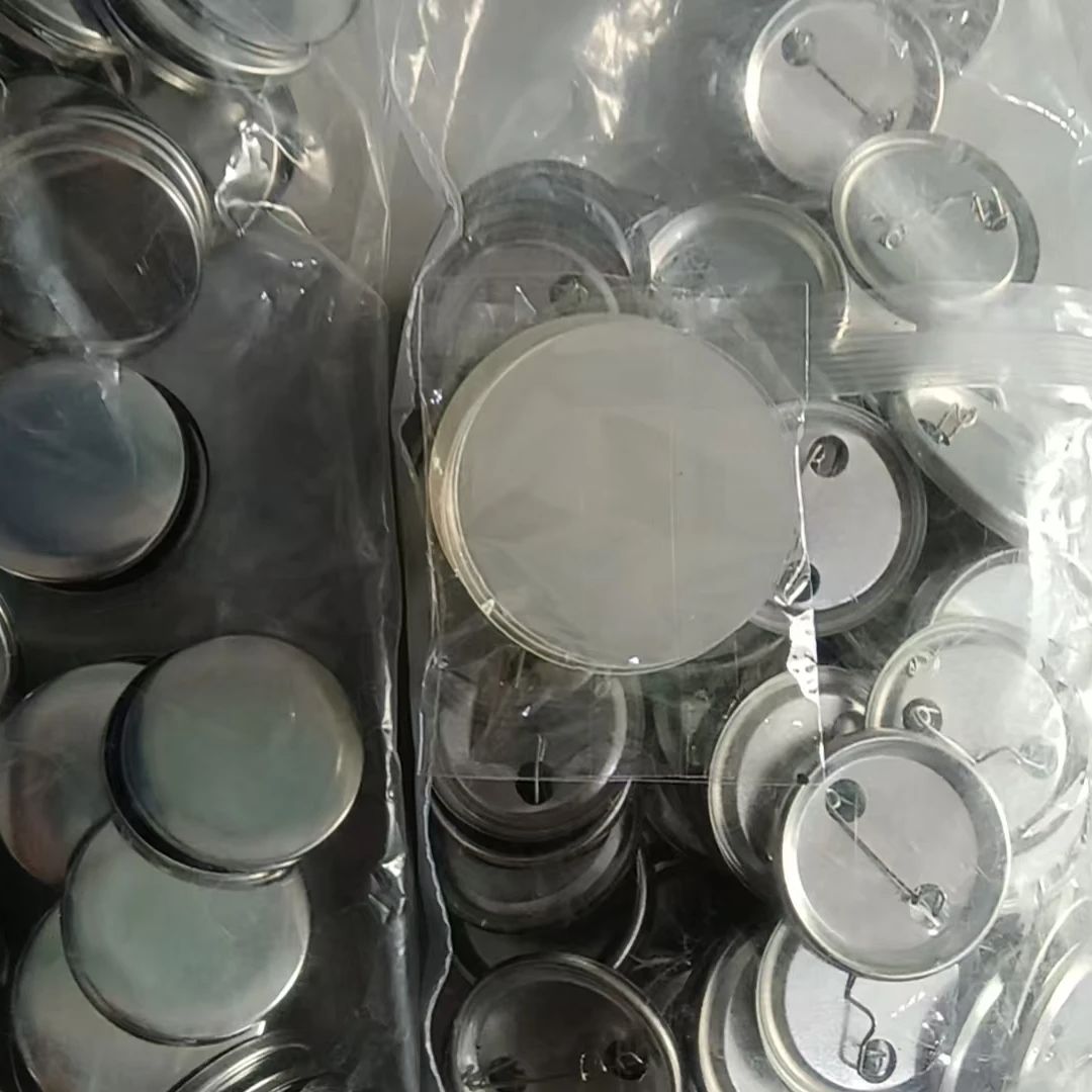 Button Badge Blank - 500 adet 25mm/32mm/37mm/44mm/58mm metal arka yüzeyli