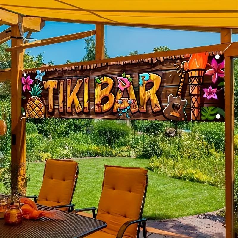 Yard Sign Blank - Tiki Bar Banner Tropikal Hawaii Plaj
