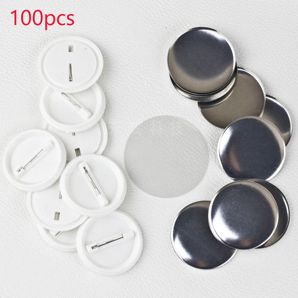 Button Badge Blank - 100 adet/takım plastik boş rozet Pin