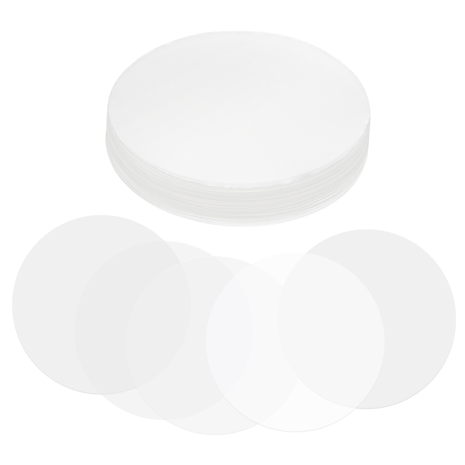Button Badge Blank - 44/48/54/61/65/70mm Rozet Filmi 100/200 Adet Şeffaf