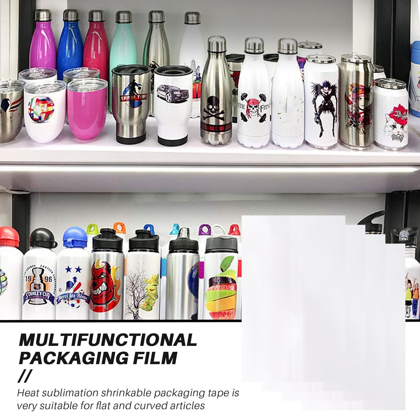Sublimation Mug White - AA94-8X12 İnç Süblimasyonlu Shrink Wrap Kılıfları,