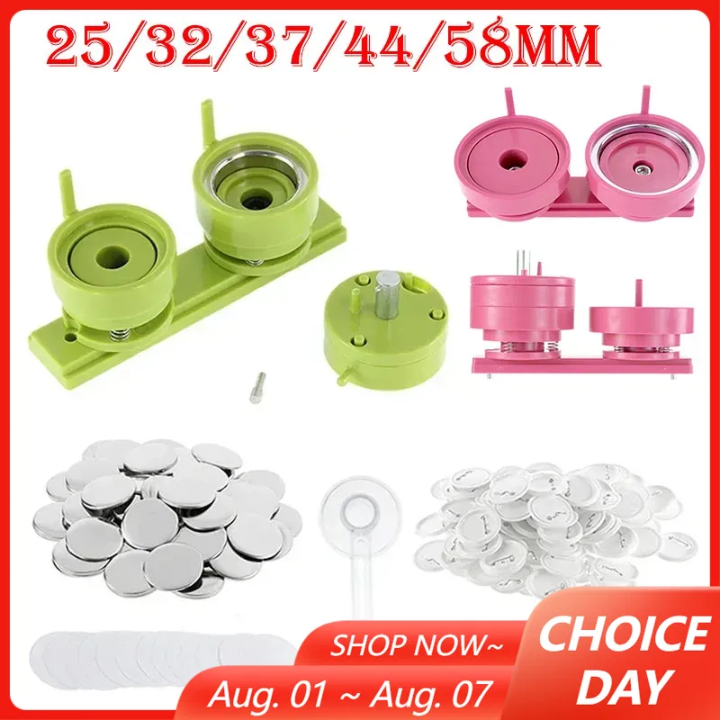 Button Badge Blank - 100 takım 25/32/37/44/58mm Rozet Pin Düğme