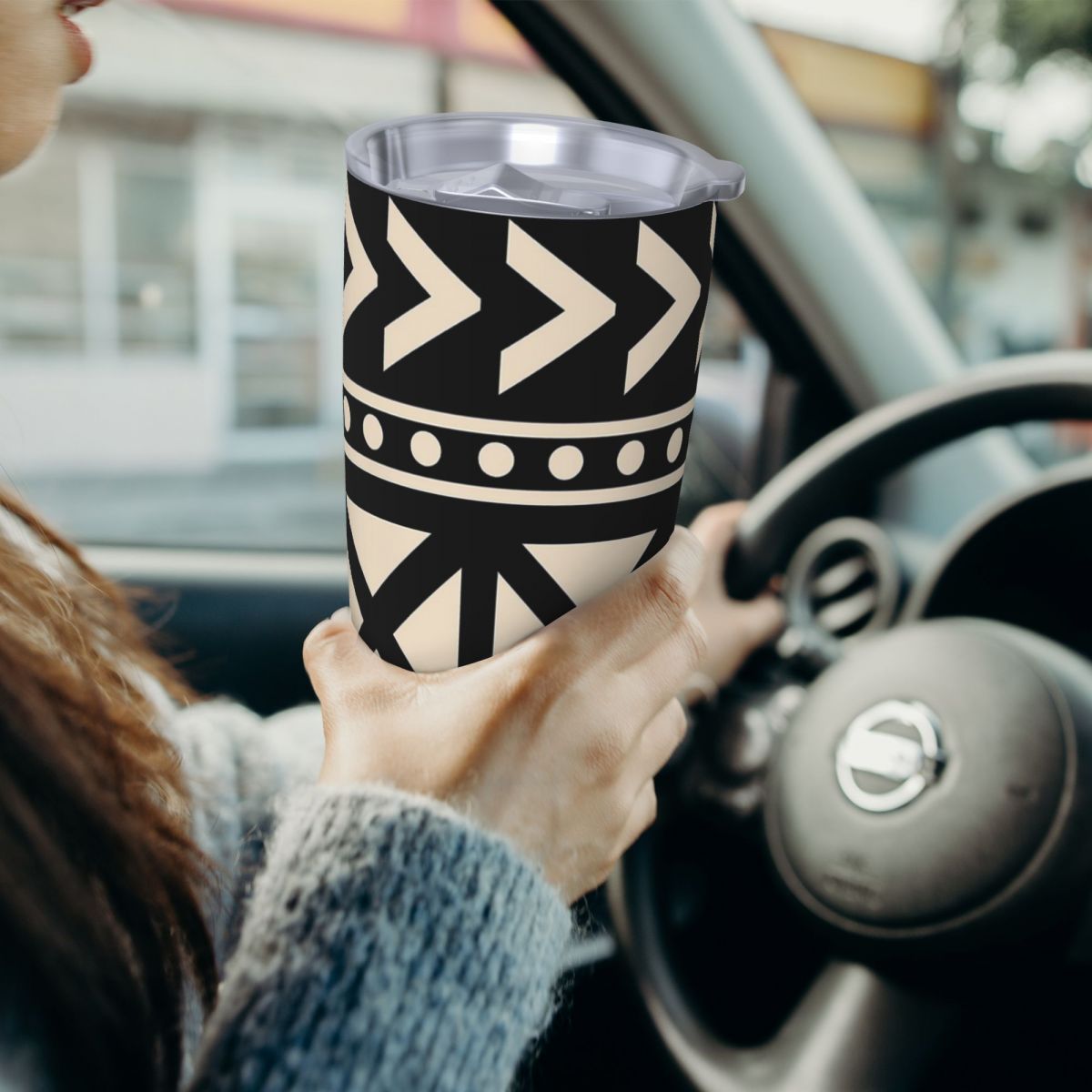 Afrika Çamur Bezi Siyah Beyaz  - Tumbler 20Oz White incelemesi ve fiyatı