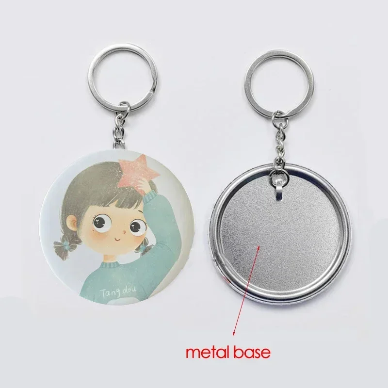 100 adet 44mm 58mm anahtarlıkl - Button Badge Blank incelemesi ve fiyatı