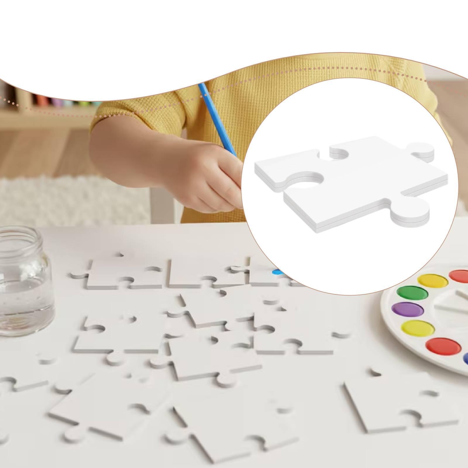 24 adet Beyaz Karton Boş Yapbo - Puzzle Blank White incelemesi ve fiyatı