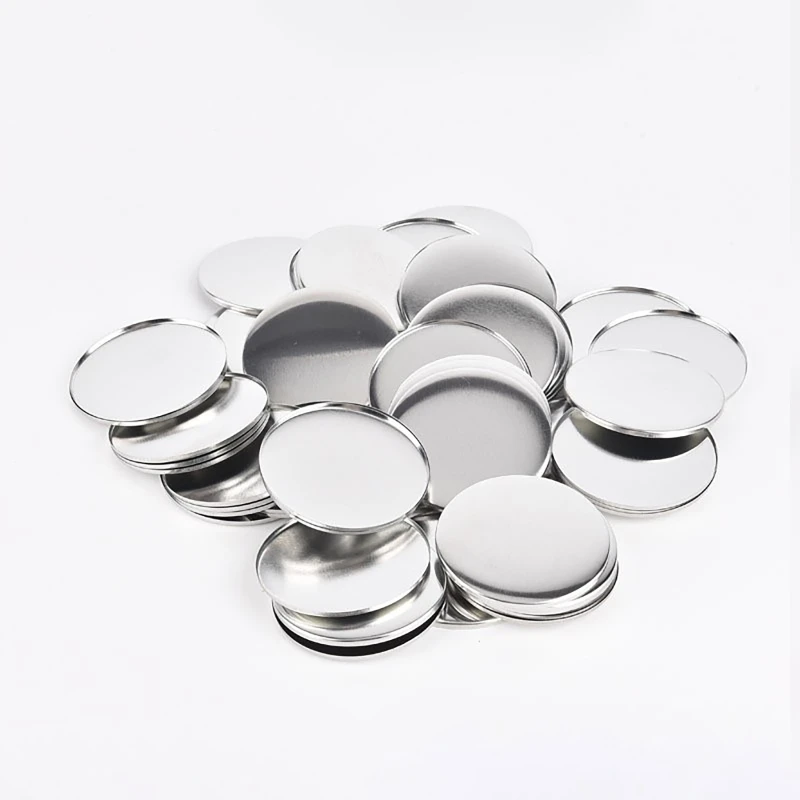100 adet 44MM 58MM plastik Met - Button Badge Blank incelemesi ve fiyatı