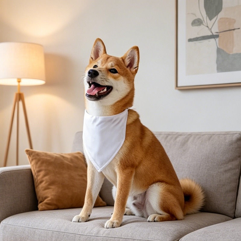 Beyaz Köpek Bandana Eşarbı Üçg - Bandana Blank White incelemesi ve fiyatı