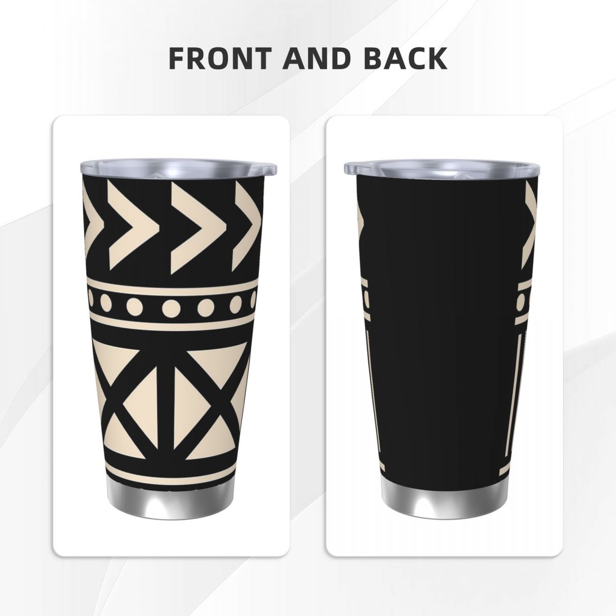 Afrika Çamur Bezi Siyah Ve Bey - Tumbler 20Oz White incelemesi ve fiyatı