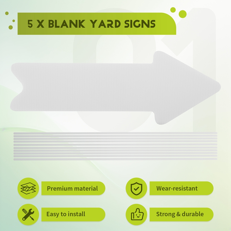 5'li Paket Beyaz Boş Düğün Yön - Yard Sign Blank incelemesi ve fiyatı