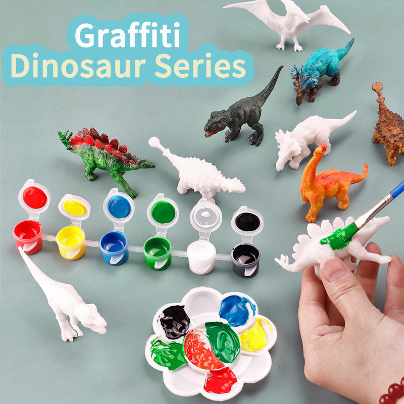 6 adet/8 adet, DIY Boyama Dino - Puzzle Blank White incelemesi ve fiyatı