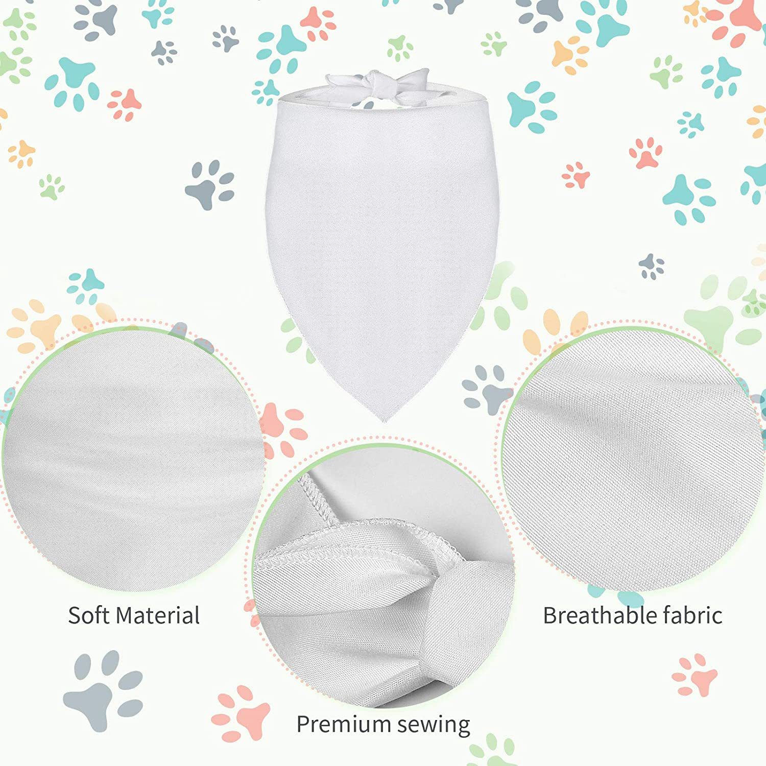 100 Adet Süblimasyon Baskıya U - Bandana Blank White incelemesi ve fiyatı