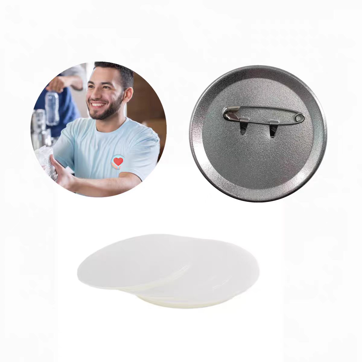 100 adet 2.25 inç 58mm yeni pi - Button Badge Blank incelemesi ve fiyatı