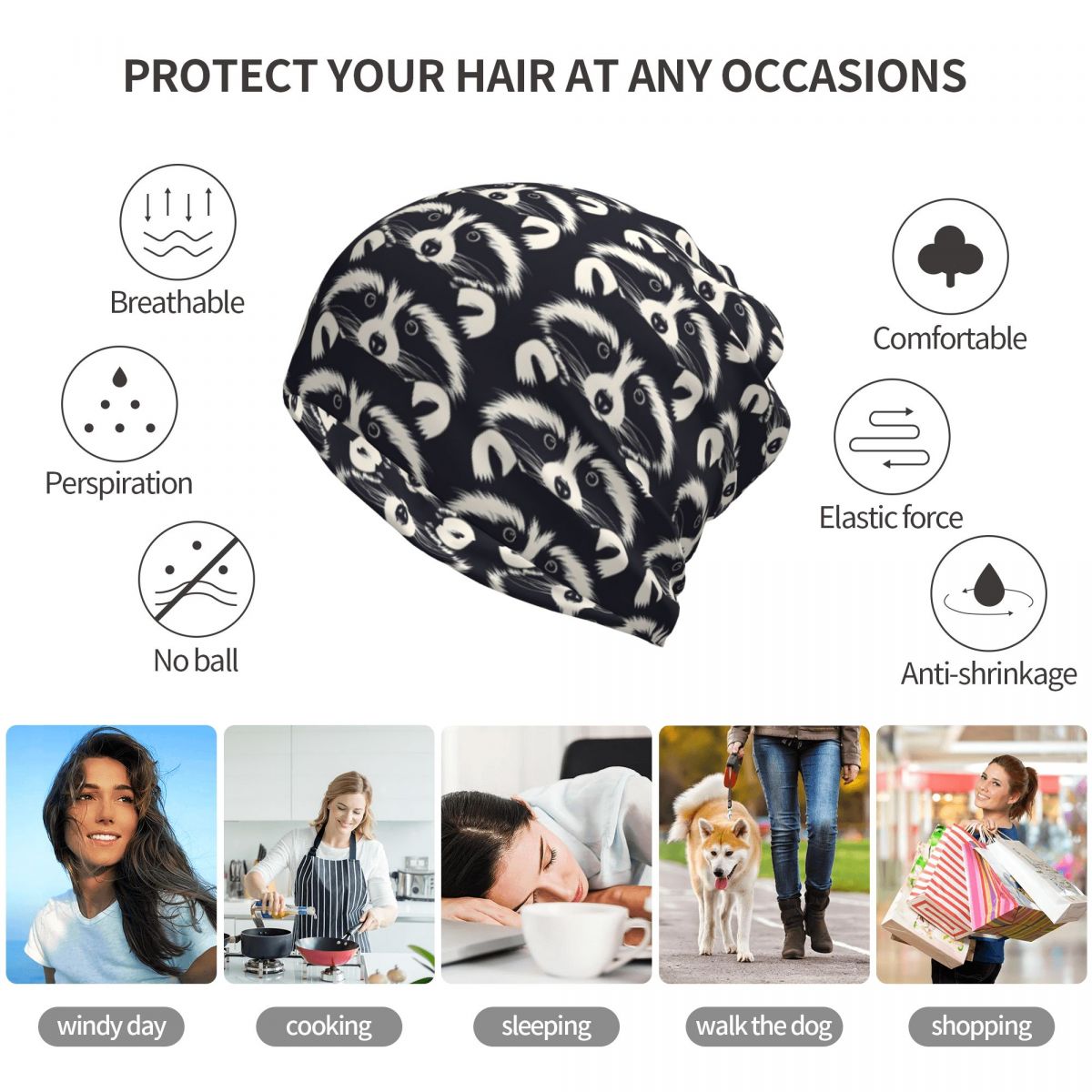 Siyah Ve Beyaz Rakun Yüz Desen - Bandana Blank White incelemesi ve fiyatı
