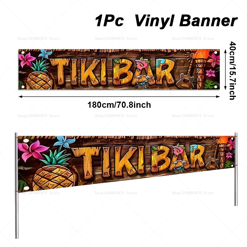 Tiki Bar Banner Tropikal Hawai - Yard Sign Blank incelemesi ve fiyatı