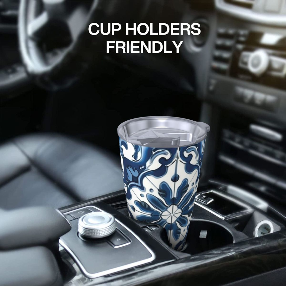 Mavi Ve Beyaz Majolika Desenli - Tumbler 20Oz White incelemesi ve fiyatı