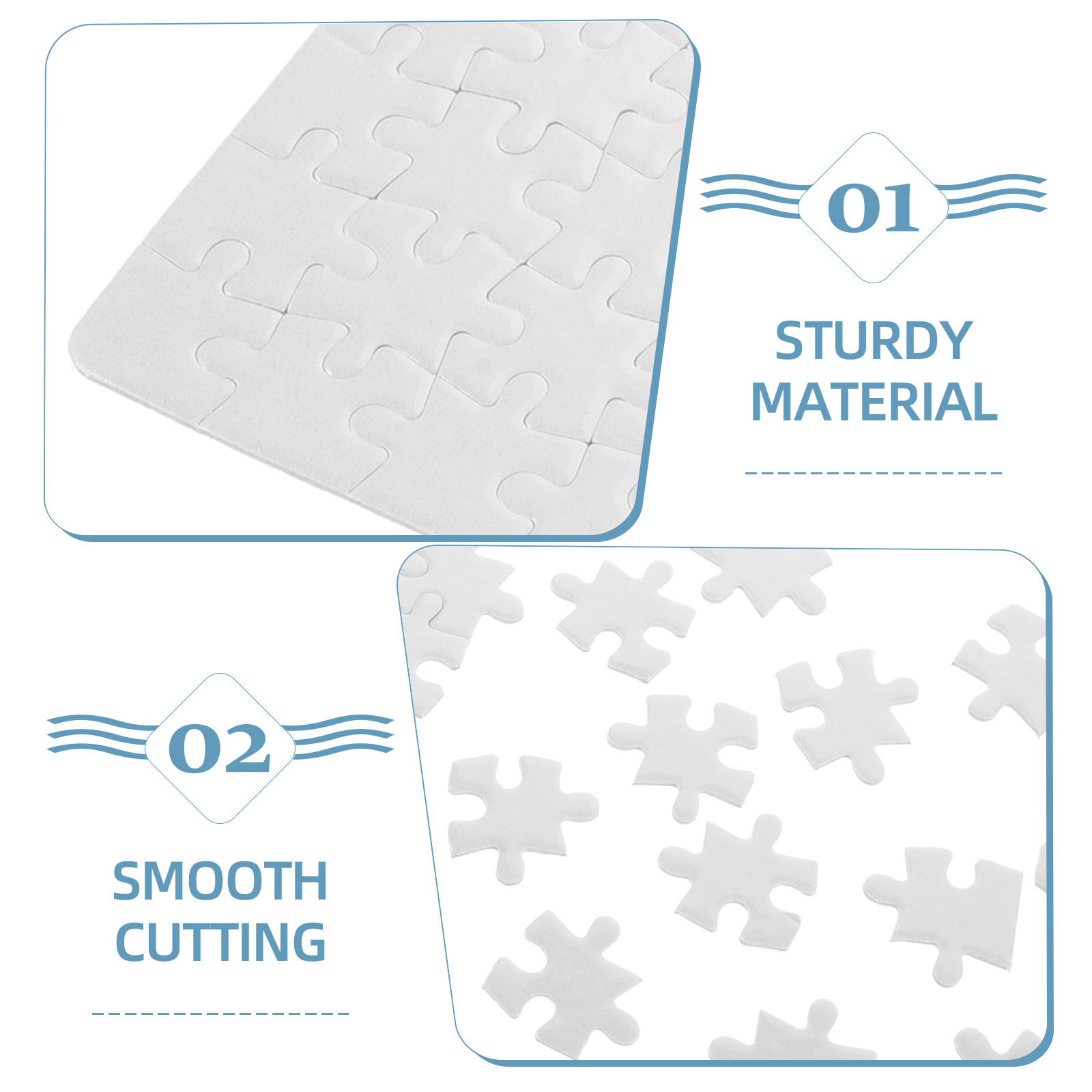 4 yaprak boş bulmaca parçaları - Puzzle Blank White incelemesi ve fiyatı