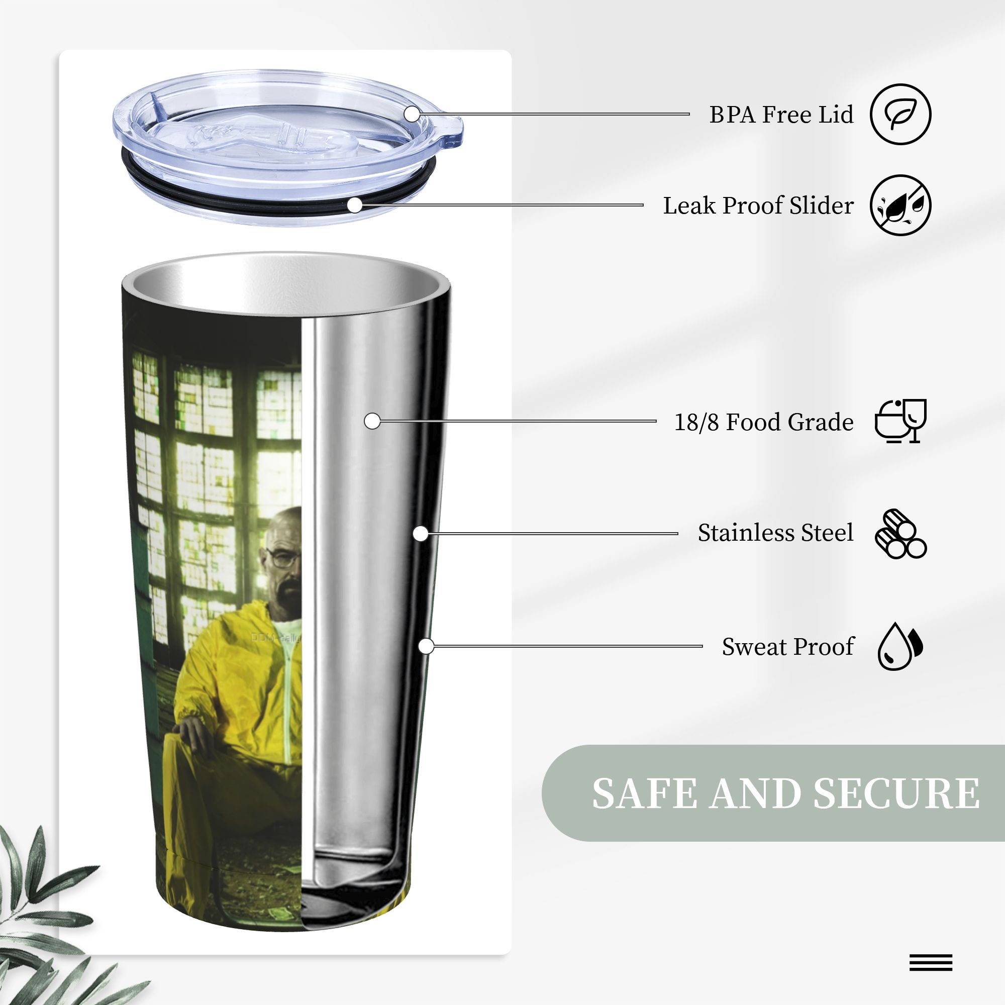 Breaking Bad Walter White Tumb - Tumbler 20Oz White incelemesi ve fiyatı